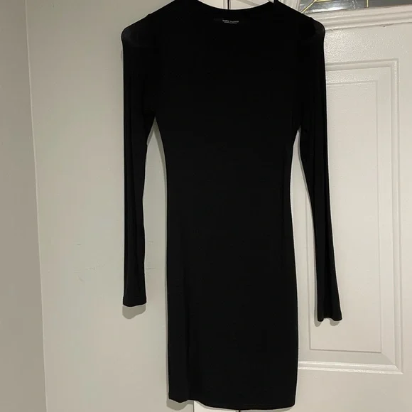 Naked Wardrobe Black Baby Mama Crew Neck Dress - Picture 2 of 5